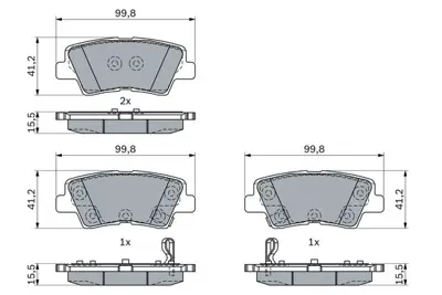 BOSCH 0986424959 Fren Balatası Arka Hyundaı I30 58302s0a30 58302s0a50 58302S0A30 58302S0A50 58302K9A50 5830250A30 58302I3A00 283023ZA76 58302D5A50 58302A6A33 58302D4A50 583021WA30