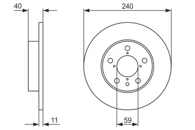 BOSCH 0986478444 Fren Disk Alfaromeo Gtv Spıder Ön 1998-2005 Df2763 60578920 60651437 60670804 71739571 60571437