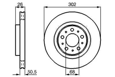 BOSCH 0986478454 Fren Diski Ön Volvo S70 96> V70 C70 98> 850 91> Havalı 302mm Df4233 272276 2722767 31262095 321615301 175615301 171615301 9864210 839615301 230770 312242095