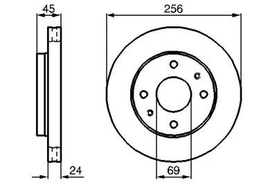 BOSCH 0986478531 Fren Diski Ön Mıtsubıshı Space Runner  91> Carısma 95> Galant 88>02 Df4081 256mm Havalı 308729268 MB928994 MR128153 MR205584 MR205585 MR389722 MR475330 MB407639 MB668107 MB928995