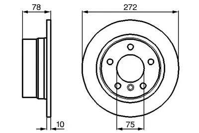 BOSCH 0986478641 Fren Dıskı Arka Bmw 3 E36 316 318 272mm Df4213 34211160809 34216758553 34216758552 6758552 6758553 34216758522 1160809 6758522 230785 34211163845