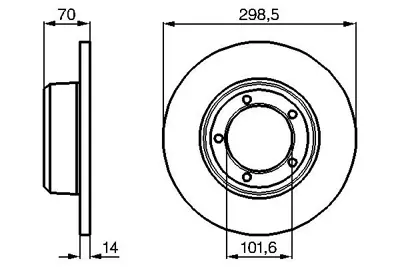 BOSCH 0986478827 Fren Diski Ön 90-110 83>90 Defender 90> Dıscovery 89> 