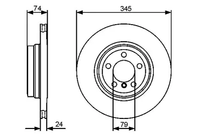 BOSCH 0986479440 Fren Diski Ön Bmw 7 02> DF6476S