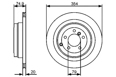 BOSCH 0986479479 Fren Diski Arka Range Rover Iıı 05>12 Havalı 354mm Df4954s LR031844 LR017804 SDB500202 SDB500201 SDB500203 SDB500230 SDB000211 4H221027GA 6H421027CA VDC500880