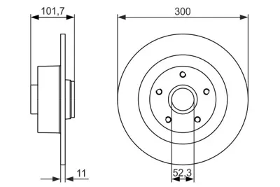 BOSCH 0986479573 Fren Disk Laguna Iıı Arka Df6126s 402026061R 8200002874 8200649356 N0123191 833141626 83314162A 402020005R 8660003912 7701713008 8200018407