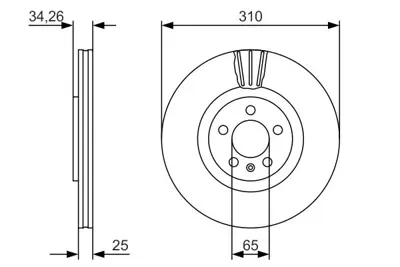 BOSCH 0986479642 Fren Diskiön Golf Iv 98> 1.8t 1.9 Tdı 2.3 V5 2.8 V6 Havalı 6R0615301B 6R0615301E 8N0615301A 8L0615301 JZW615301G 8L0615301A 5Z0615301B 230390 8Z0615301B 8Z0615301D