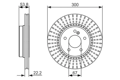 BOSCH 0986479653 Fren Diski Arka Mercedes Benz C-Class 1997 - 2 Df4355 A2104230812 2104230812 A2104230712 2104230712 K05135505AA K05135505AB 220423021264 1244230812 A1244230812 5135505AA