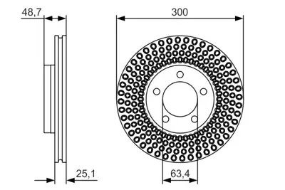 BOSCH 0986479701 Fren Diski Ön V40 12> Havalı 300mm 31400941 31471749 31471819 31471834 DV611125EA 274510 31262719 31362412 31400937 31400817