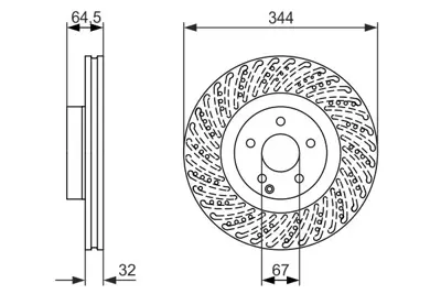 BOSCH 0986479764 Fren Dıskı On Mercedes W212 4 Matıc / R172 16-> Df6775s Bd6467 Ddf2030 344mm A2074210012 A2044211112 A1724210212 1724210212 4211512 A0004211612 A0004211512 2074210012 A0004211412 4211412