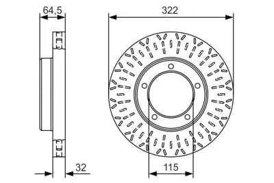 BOSCH 0986479A64 Fren Dısk Toyota Land Cruıser 4351260141 