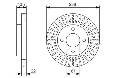 BOSCH 0986479A87 Fren Dısk Nıssan Mıcra Note 40206ct40a 40206AX000 40206CT40A 2707321 402061HM0A 230721 230641 6774384 677438 270732 687308