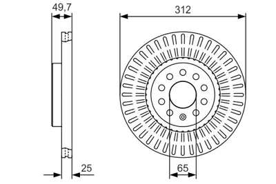 BOSCH 0986479C29 Fren Disk Vw Passat Ön 2018- 1KD615301D 1K0615301AA 561615301B 1KD615301 3CD615301 561615301 1KD615301B 561615301A 5N0615301 5C0615301E