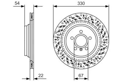 BOSCH 0986479D11 Fren Dısk Mercedes Gle Klasse M-Klasse 1664230412 A1664230412