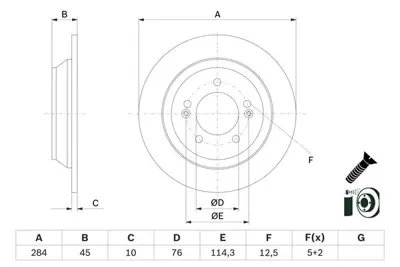 BOSCH 0986479G28 Fren Disk Hyundaı Kona Arka Disk 