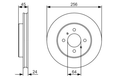 BOSCH 0986479R18 Fren Diskiön Lancer 03>11 / Persona 93> Havalı 256mm DF4498