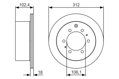 BOSCH 0986479R57 Fren Dıskı Arka Toyota Land Cruıser 2.4 4.2 312mm 4243160180 Bd1792 4243160080 4243160130 4243160170 4243160171 4243160180 4243160090 4243160200 4243160190 4243160201 71850816