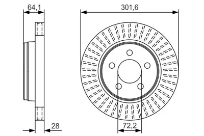 BOSCH 0986479U04 Fren Dısk Dodge Nıtro On Df6264 2109938AB