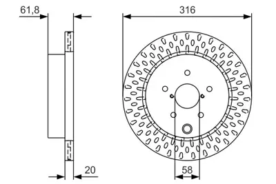 BOSCH 0986479V05 Fren Disk Subaru Ön 26700fg010 26700FG010 5531171L50