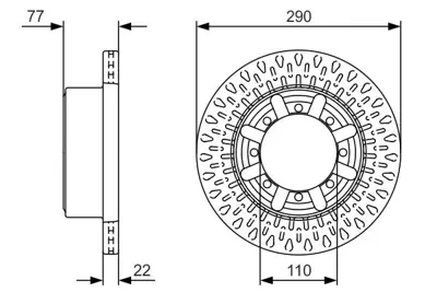 BOSCH 0986479V18 Fren Disk Nıssan Cabstar Arka432079×100 43206MA50A 432079X100 5001871282 432069X100 43206LE02A 402079X100 62003870 4320605J04 4320605J03 43206VB000