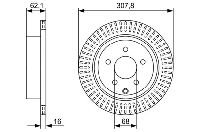 BOSCH 0986479W11 Fren Diski Arka Infınıtı Fx37 08> 43206CA000 43206WL000 432063JA0A 43206CN000 43206CK000 43206EG000 432062V70A D3206CK00KNW D3206CK00JNW 43206ICA0A