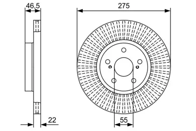 BOSCH 0986479W13 Fren Disk Toyota Urban Cruıser Ön 4351202270 4351202300 4351202270 4351202240 4351212710 19184293 71848013 71848014 71848015 71848016 71848017