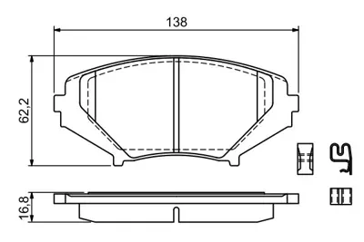 BOSCH 0986494220 Fren Balatası Ön Rx8 03>12 F1Y13328ZB F1Y73323Z F1YA3323ZB F1Y13323ZC F1Y23323Z F1Y73323ZA F1YA3323ZC F1YA3328ZA F1YA3328Z F1Y93323Z