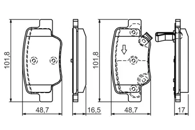 BOSCH 0986494404 Fren Balatası Arka Verso 10>13 44660F010 4466YZZE7 44660F011 424310F020 LP2193 181945 D2320MH01 PN1842 31200PLCT01 486550K010