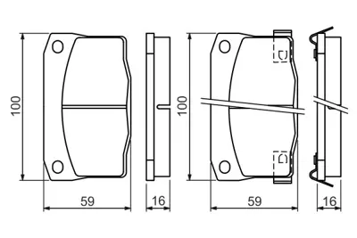 BOSCH 0986494455 Fren Balatasıön Vectra A 88> Corsa A 82> Omega A 86> Ascona B 75> Ascona C 81>88 Kadett D Gdb199 