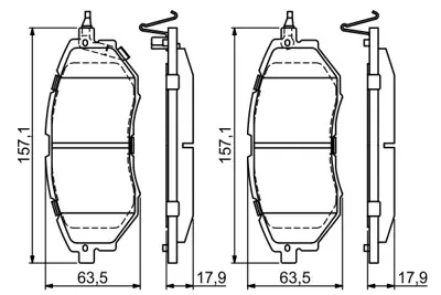 BOSCH 0986494679 Dısk Balata Subaru Forester Legacy 26296va000  Ön GDB3372