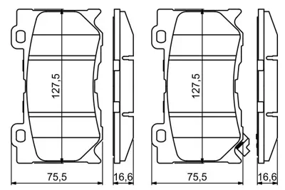 BOSCH 0986494707 Fren Balatası Ön 370z 03> / G37 Fx50 Qx70 D10601TG1C D1060JL00K D1060JL00E D10605X00A AY040NS091 AY040NS098 D10601BN0A AY040NS122 AY040NS129 D10601EA01