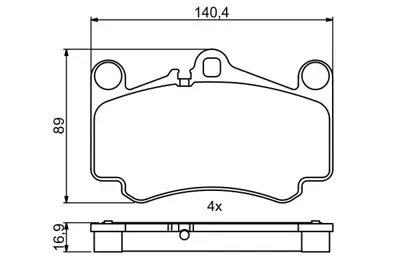 BOSCH 0986494710 Dısk Balata On Porsche 911 3.6 Turbo Cabrıolet GDB1778