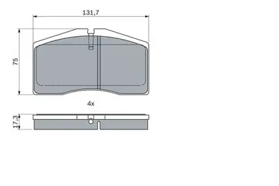 BOSCH 0986494950 Dısk Balata On Porsche 911 3.3 3.6 3.8  Turbo 131,7mm 92835194902 92835194902 99335194900 92835194903 96535194902 92835199997 99309435167 92835194904 99309435169F 99335194000 99335194003