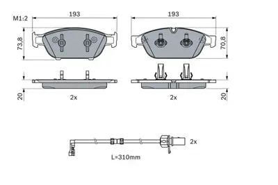 BOSCH 0986494986 Fren Balatası Ön Audı A6 11> A7 10> Gdb1883 4G0698151M 4G0698151R 4H0698151M 4G0698151B 4G0698151G 4H0698151G 4H0698151D 4G0698151S 4H0698151E 4H0698151H