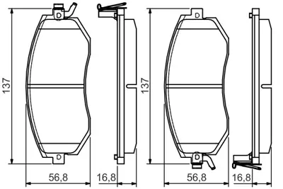 BOSCH 0986495125 Dısk Balata 32006166 32006167 SU00304324 2629FE020 2629FE080 2629FE082 26292SA031 26296AE160 26296AG060 26296AG070