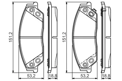 BOSCH 0986495149 Fren Balatasıön Camry 07>11 GDB3614