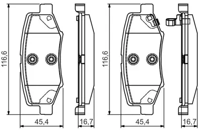 BOSCH 0986495155 Dısk Balata 68003776AA V2013776AA K68003776AA 2AMV2776AA 68044866AC LC003777AA K2AMV2776AA KV2013776AA 9949273 9404252328