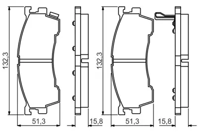 BOSCH 0986495265 Fren Balatası Ön Mazda 323 F F 94>04 Mazda 626 91>97 Mx-6 91> Xedos 93> C1Y03323ZA C1Y03328Z C1Y03328ZA F42Z2001B F6ZZ2001AA GAYR3328ZA9C GBYH3323Z GBYH3323ZA GBYH3323ZB GCYD3323ZD