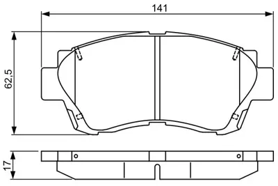 BOSCH 0986495341 Fren Balatası Camry 97> Gdb3155 