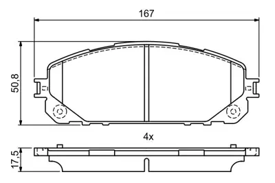 BOSCH 0986495404 Dısk Balata Jeep Cherokee 2013 On Gdb2094 GDB2094