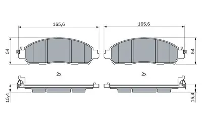 BOSCH 0986424973 Dısk Balata Nıssan Navara Ön 10604kj1a Gdb2182 GDB2182