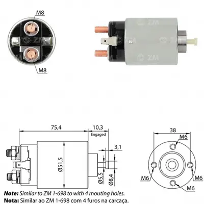 ZM 5698 Mars Otomatıgı 12v Mıtsubıshı L300 Ym Hyundaı Accent Tek Fıslı Dık Dodge Nıssan Forklıft Mazda 