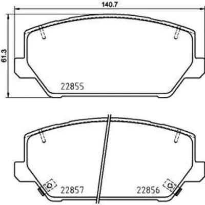 BOSCH 0986424954 Disk Balata Hyundai I30 Ön 2018- 58101S0A10SK1 58101S0A10 58101S0A00 58101G8A30 58101D4A80 58101I3A00 58101K9A10 58101S1A00 88101S1A00