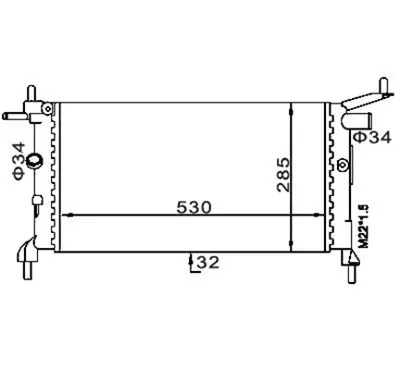 MAGNETI MARELLI 359000300200 Su Radyatörü Corsa B 93>00 Mt Nac Combo 93>00 1.2 1.4 1.4 16v Mt Nac Tıgra A 94> 1.4 16v 1.6 16v Mt Nac530×285x28 1300149 90410048 1300150 90410047 52488849 90501845 1341321 1341521 22061461 23000001