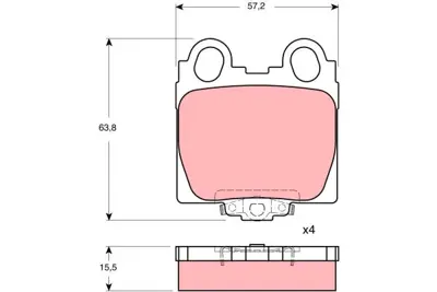 TRW GDB3233 Fren Balatası Arka Lexus Gs 300 00> 300 T3 400 97> 00 430 00> Lexus Is 200 300 99> 0446630120 0446630122