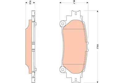 TRW GDB3497 Fren Balatası Arka Lexus Rx 446648140 446630310 446647050 446647070 446647071 446648130 44660E010 446630330 446630300 446630311