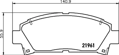 PROWALLE 1145 Fren Balatası Ön Avensıs 99>03 Carına 92> Mr2 89> 0446512160 0446517050 0449117170 044652B020 21961 ABP928 AC489381