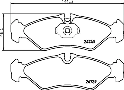 PROWALLE 1262 Fren Balatası Arka Lt28-35 96>06 Lt28-46 96>06 / Sprınter 96>06 24206920 24205620 24203820 44205620 A0044205620 4212410 34206420 2DO698451A 2D0698451A 2D0698451C