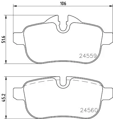 PROWALLE 1827 Dısk Balata Bmw E89 Z4 2009- Arka Gdb1827 34216788275 6788275 34216797861 6797861 34216788275SK 34216796741 34216793051 34216862202 34216885451