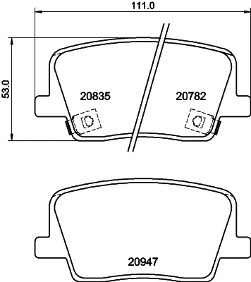 PROWALLE 20947 Fren Balata Ssangyong Rexton Arka 2017- 48413360B0 48413360D0