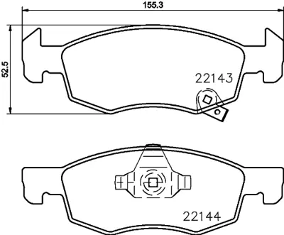 PROWALLE 2099 Dısk Balata Opel Corsa E 1.2,1.4,1.3cdtı On Gdb2099 95517028 1605280 95524972 9064200100